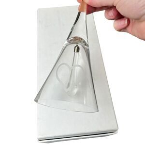 Wedgwood Vera‎ Wang Crystal Stiletto Heart Bell Made In Germany Wedding Gift NIB